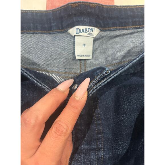 Duluth Trading Co. dark wash straight leg dark wash jeans size 18 - Picture 2 of 5